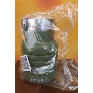 Prose Stainless Steel Cap Collapsible Water Bottle Green